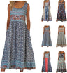 Bohemian Floral Beach Sundress with Pockets